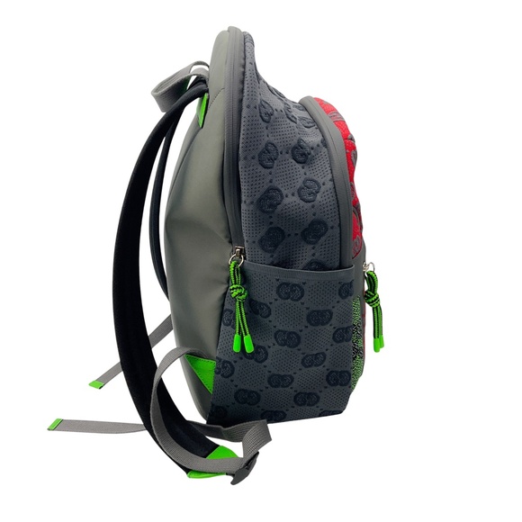 GUCCI GREY / RED / GREEN MULTI GG NYLON BACKPACK main image 6